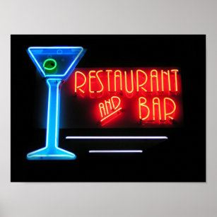 Restaurant and Bar Neon Sign