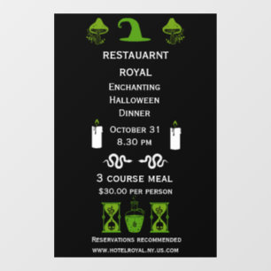 Restaurant And Hotel Halloween Meal Event