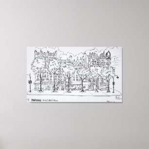 Restaurant Boulevard Montparnasse   Paris, France Canvas Print