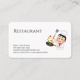 restaurant business card