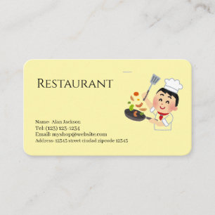 restaurant business card