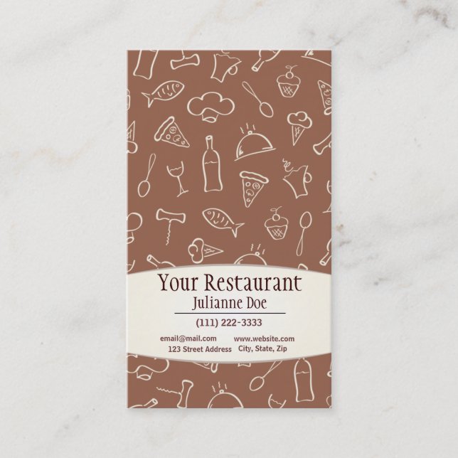 Restaurant Business Card (Front)