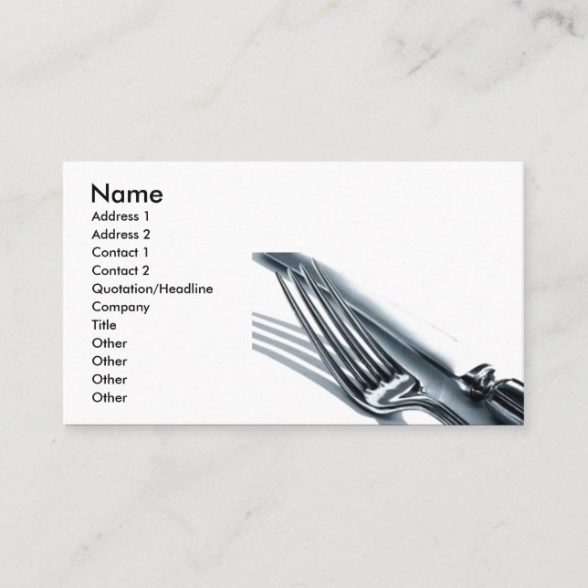 Restaurant Business Card (Front)