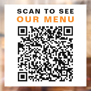Restaurant Cafe Menu QR Code White