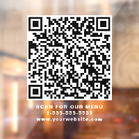 Restaurant Cafe QR Code White