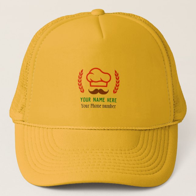 Restaurant Cap with Customised Logo (Front)