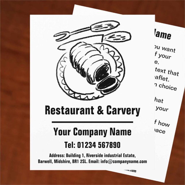 Restaurant & Carvery Cartoon Design Flyer (Creator Uploaded)