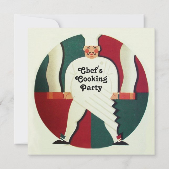 RESTAURANT CHEF COOKING PARTY Culinary Invitation (Front)