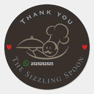 Restaurant classic round sticker