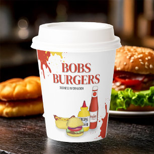Restaurant Custom Hamburger Hotdog Business Paper Cups