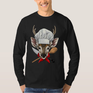 Restaurant Deer Chef Kitchen Cook Culinary Animal  T-Shirt