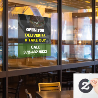 Restaurant Delivery Details Window Cling
