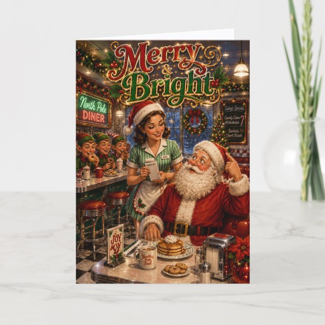 Restaurant Diner Cafe Owner Client Appreciation Holiday Card (Front)