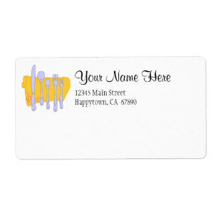 Restaurant Dinnerware Design Custom Label Template
