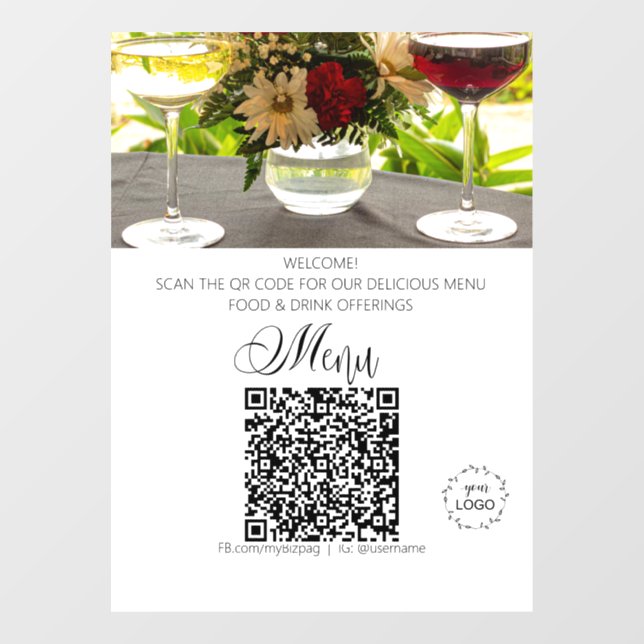 *~* Restaurant Easter Upload Logo QR  (Sheet)