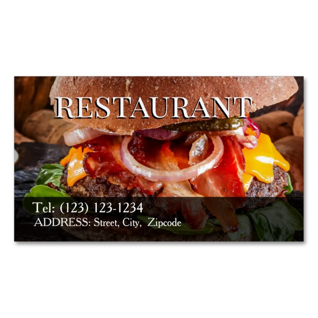 restaurant editable   business card (Front)