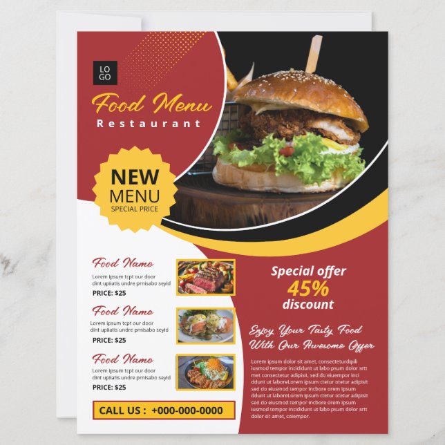 Restaurant Flyer Template (Front)