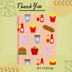 Restaurant Food Meal Beverage Minimalist Notebook