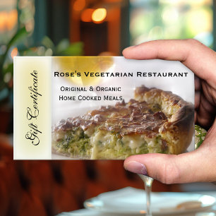 Restaurant Gift Certificate or Gift Voucher