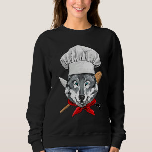 Restaurant Gray Wolf Chef Cook Kitchen Cooking  An Sweatshirt