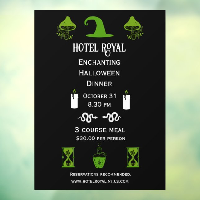 Restaurant Halloween Dinner Event  (Sheet 3)