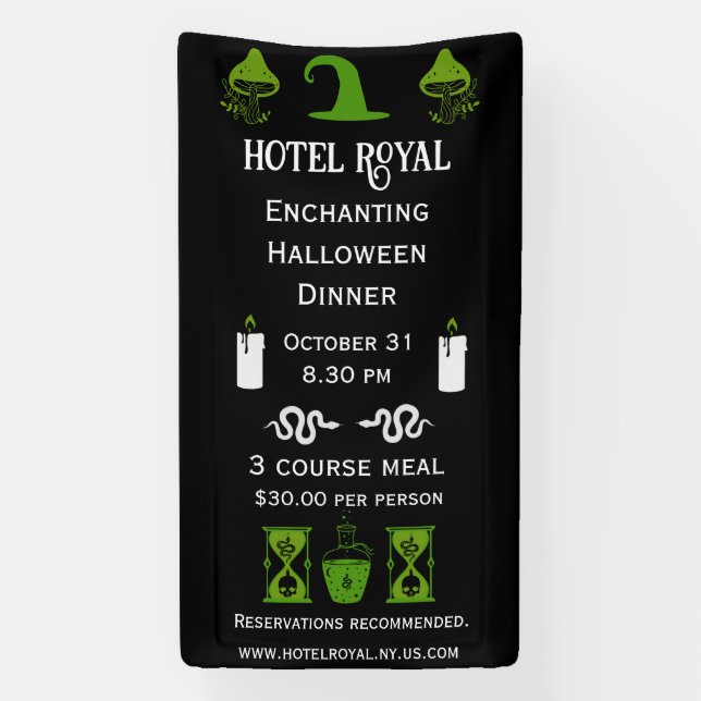 Restaurant Halloween Dinner Event  Banner (Vertical)