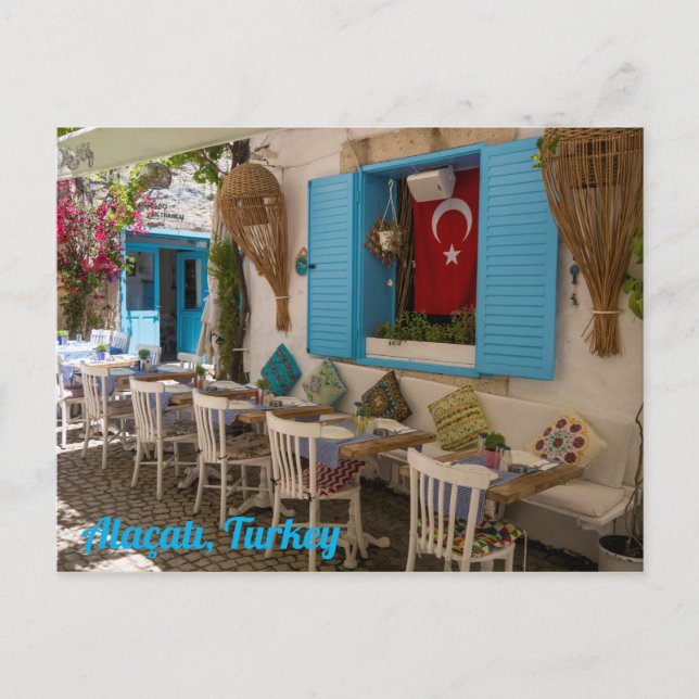 Restaurant in Alaçatı, Turkey Postcard (Front)