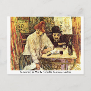 Restaurant La Mie By Henri De Toulouse-Lautrec Postcard