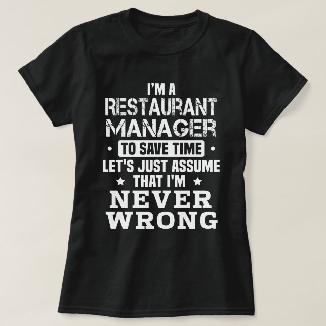 Restaurant Manager T-Shirt (Design Front)