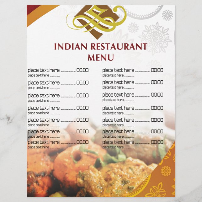 Restaurant Menu Flyers (Front)