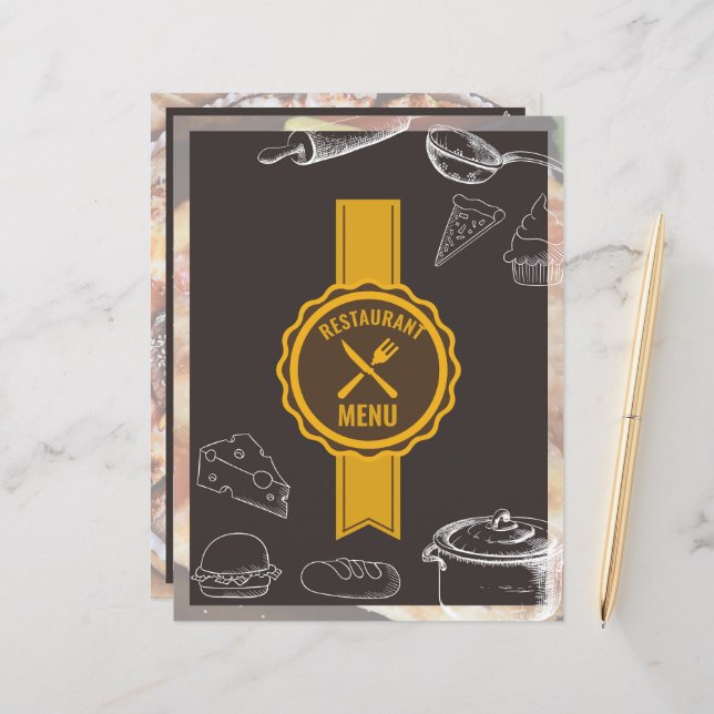 Restaurant Menu | Food Menu Flyer (Front/Back In Situ)