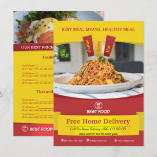 Restaurant Menu Table Tent Template
