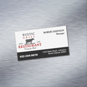 Restaurant or Any Other Business Magnetic Card