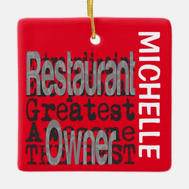Restaurant Owner Extraordinaire CUSTOM Ceramic Ornament (Front)