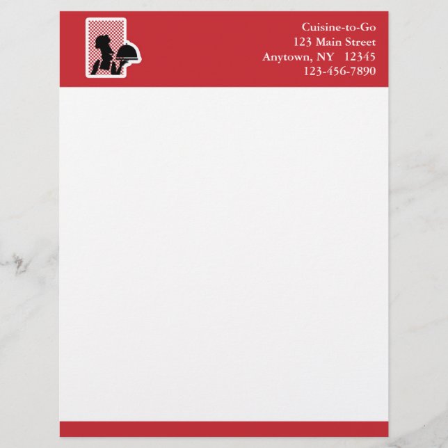 Restaurant Personalized Letterhead (Front)