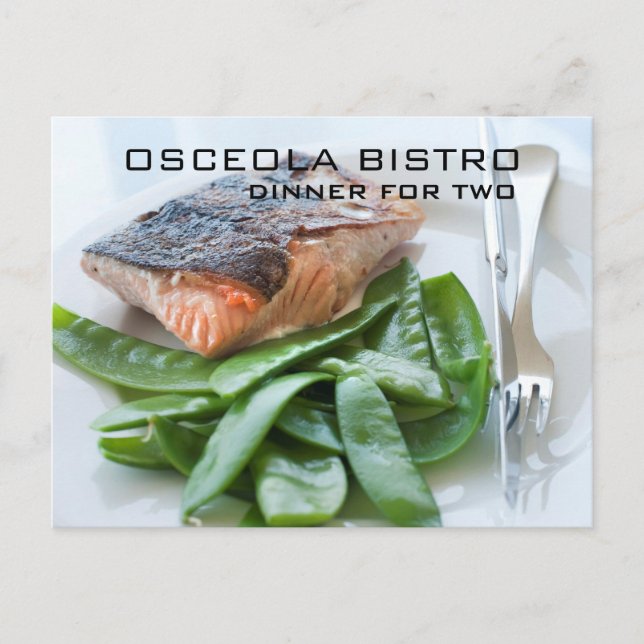 Restaurant Photo Gift Certificate Cards (Front)