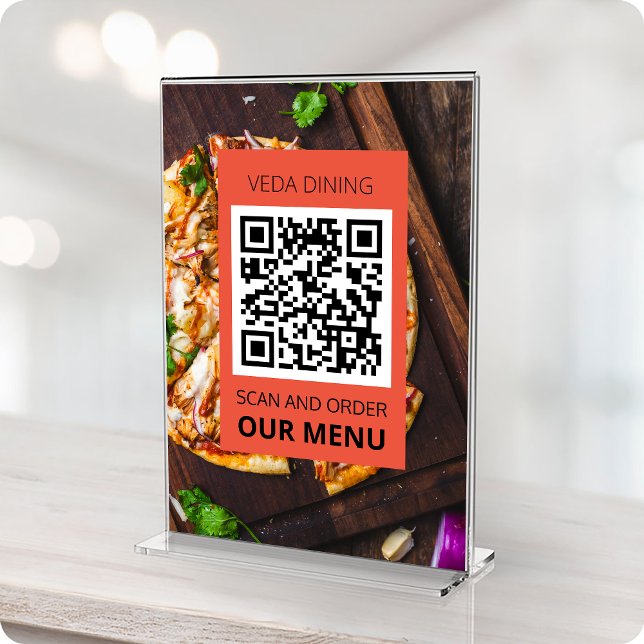 Restaurant Photo Scan Menu Order QR Code Card (Creator Uploaded)