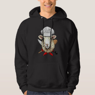 Restaurant Sheep Lamb Chef Cook Kitchen Cooking  F Hoodie