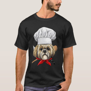Restaurant Shih Tzu Chef Cook Cooking Pet Dog T-Shirt