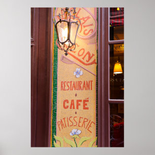 Restaurant Sign, Paris, France Poster