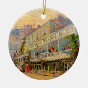 Restaurant Sirene, Asnières by Vincent van Gogh Ceramic Tree Decoration