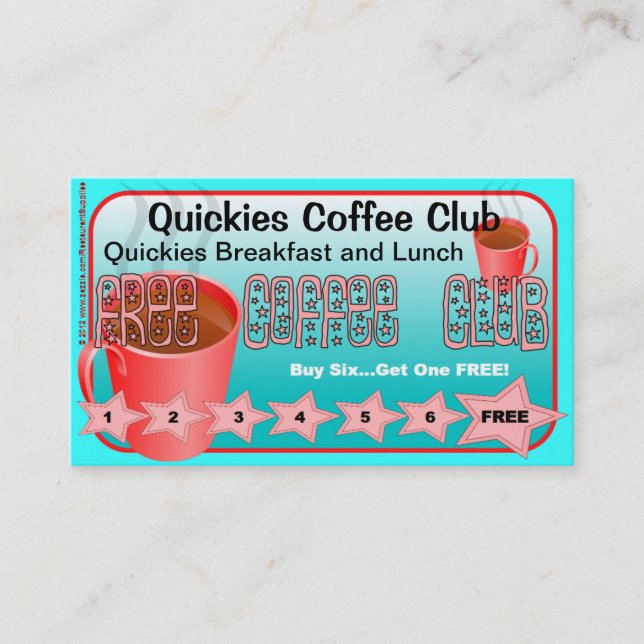 Restaurant Supplies FREE Coffee Club Card 2 (Front)