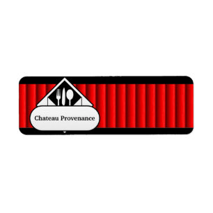 Restaurant Supplies "Napkin Ring Labels" Ruby