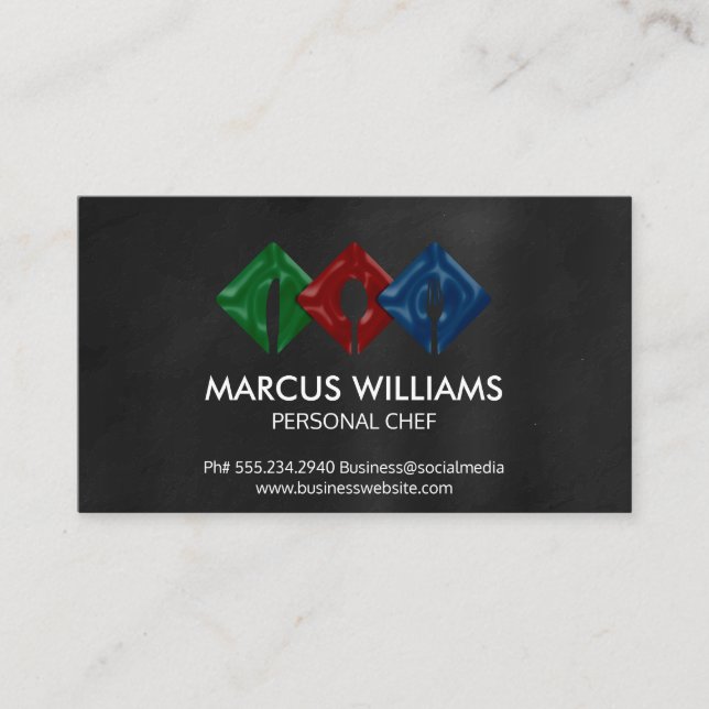 Restaurant Utensils | Restaurant Culinary Business Card (Front)