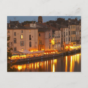 Restaurants along the l'Herault river. L'Herault Postcard