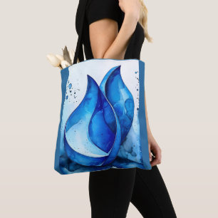 Restful Indigo Curves Tote Bag