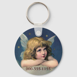 Resting Angel Key Chain Add your Phone No.
