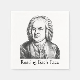 Resting Bach Face Classical Music Composer Napkin
