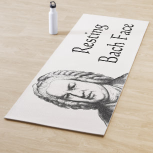 Resting Bach Face Classical Music Composer Yoga Mat