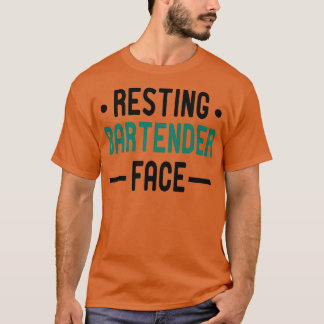 Resting Bartender Face Bartender gift idea Mixolog T-Shirt